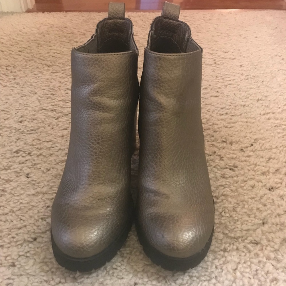 Sam and Libby gold booties